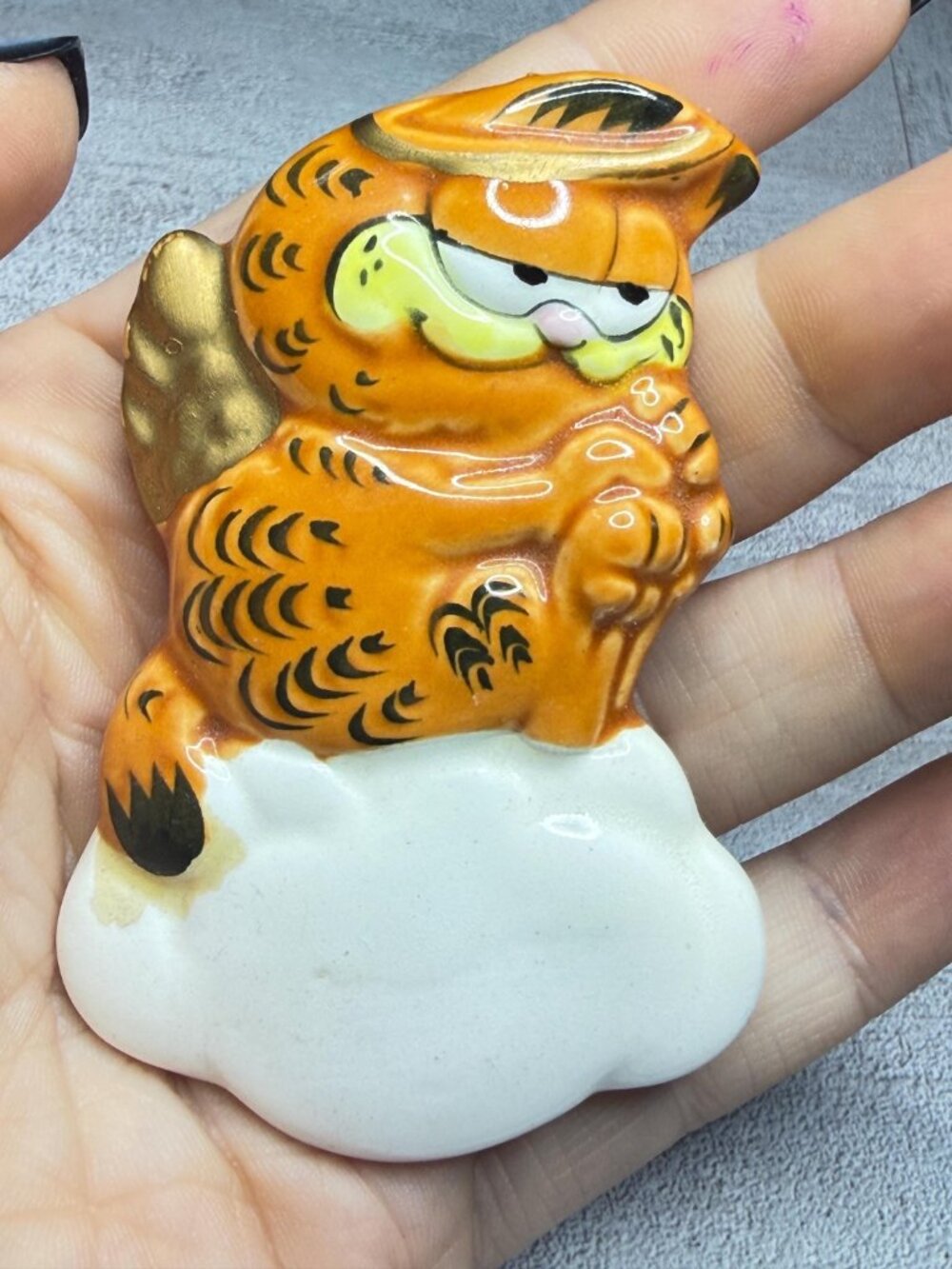 Garfield Ceramic Figure Enesco 1978 1981 Vintage Upcycle Art Piece